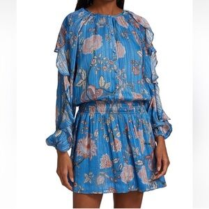 Ramy Brook Womens  Hamilton Mini Dress Blue‎ XS